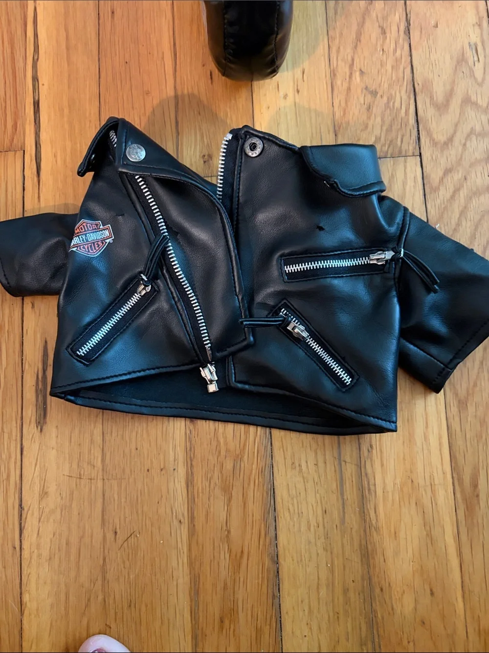 Build A Bear Harley-Davidson Kids Motorcycle Toy with Faux Leather Jacket